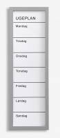20 x 60 cm. White board week planner Danish NON MAGNETIC 20 x 60 cm. White board week planner Danish NON MAGNETIC