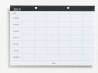 A4 Planning pad, Weekly planner, Danish A4 Planning pad, Weekly planner, Danish