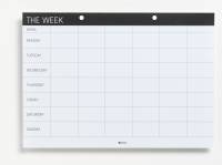 A4 Planning pad, Weekly planner, English A4 Planning pad, Weekly planner, English