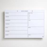A4 Planning pad, Weekly planner with notes, English A4 Planning pad, Weekly planner with notes, English