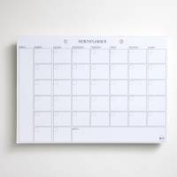 A4 Planning pad, Monthplanner, English A4 Planning pad, Monthplanner, English