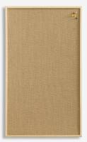 Hessian pin board 80 x 60 cm. Wood frame