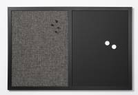 Black hessian/ magnetic chalkboard 60x40