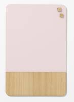 40 x 60 cm. Glass Light Pink/Oak veneer Magnetic board 40 x 60 cm Glas pudder/Egefiner Magnetisk tavle - NAGA