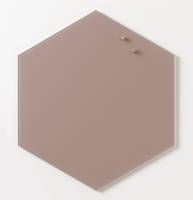 Glass board 42 cm Hexagon. Rose