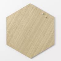 Glass board 42 cm Hexagon. Oak Venner