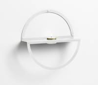 25 cm. Circle Tealight shelf, White metal 25 cm. Circle Tealight shelf, White metal