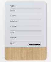 50 x 70 cm. Glass/Oak veneer Magnetic week planner English 50 x 70 cm. Glass/Oak veneer Magnetic week planner English