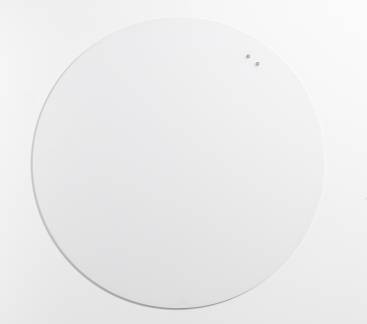 Glass board Ø 100 cm. PURE White