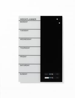 Glass week planner 40 x 60 cm. English