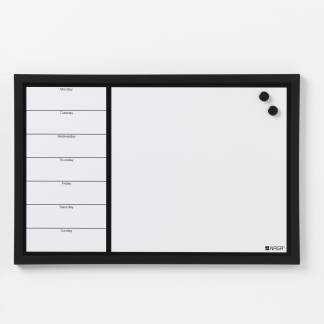 60 x 40 cm. White board week planner English 60 x 40 cm. White board week planner English