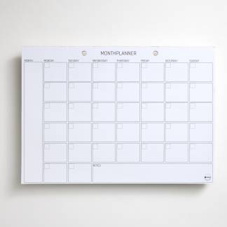 A4 Planning pad, Monthplanner, English A4 Planning pad, Monthplanner, English