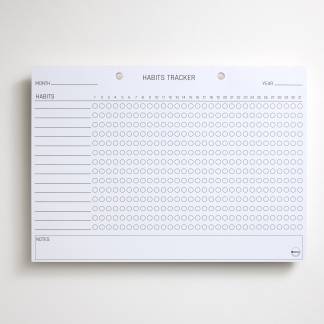 A4 Planning pad, Habit tracker, English A4 Planning pad, Habit tracker, English