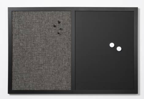 Black hessian/ magnetic chalkboard 60x40