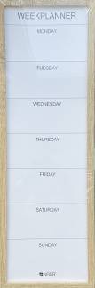 20 x 60 cm Whiteboard Week Planner Wood Frame English 20 x 60 cm Whiteboard Week Planner Wood Frame English