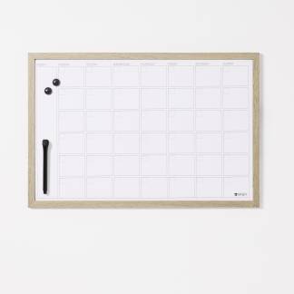 60 x 40 cm. Whiteboard Month Planner, Wood Frame, English 60 x 40 cm. Whiteboard Month Planner, Wood Frame, English