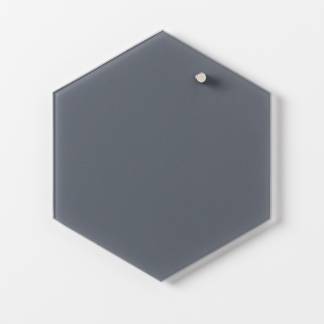 Glass board 21 cm Hexagon. Grey