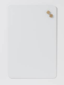 Glass board 40 x 60 cm. PURE WHITE