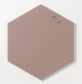 Glass board 42 cm Hexagon. Rose
