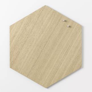 Glass board 42 cm Hexagon. Oak Venner