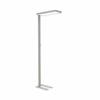 LED Floor Lamp with Dimmer, Silver, MAULjura LED Gulvlampe med lysd&aelig;mper, s&oslash;lv, MAULjura