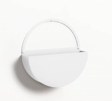 25 cm. Circle Storage shelf. White metal 25 cm. Circle Storage shelf. White metal