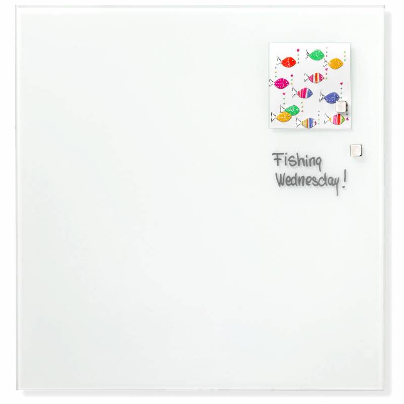 35 x 35 cm. White Magnetic Glass board 35 x 35 cm. White Magnetic Glass board