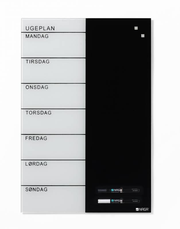 40 x 60 cm. Glass week planner Danish 40 x 60 cm. Glass week planner Danish