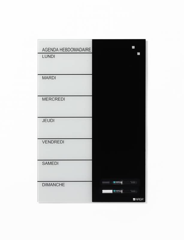 40 x 60 cm. Glass week planner French 40 x 60 cm. Glass week planner French