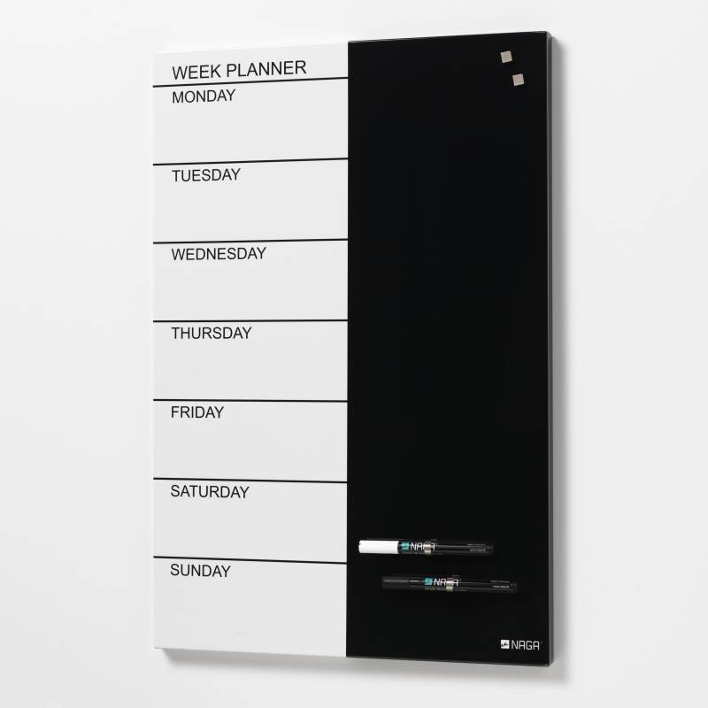 Magnetic Steel week planner 60 x 40 cm. English Magnetic Steel week planner 60 x 40 cm. English