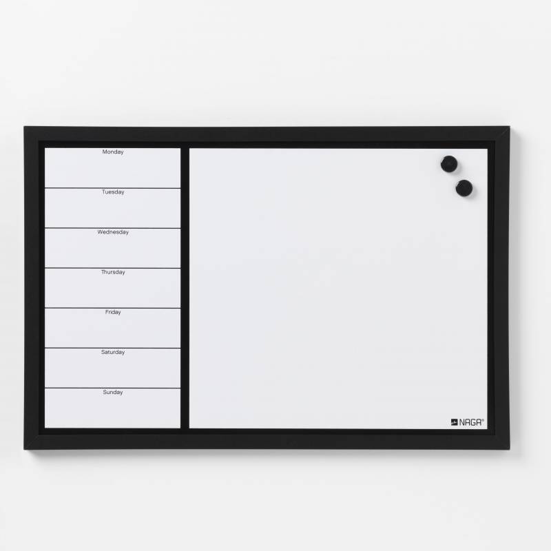 60 x 40 cm. White board week planner English 60 x 40 cm. White board week planner English