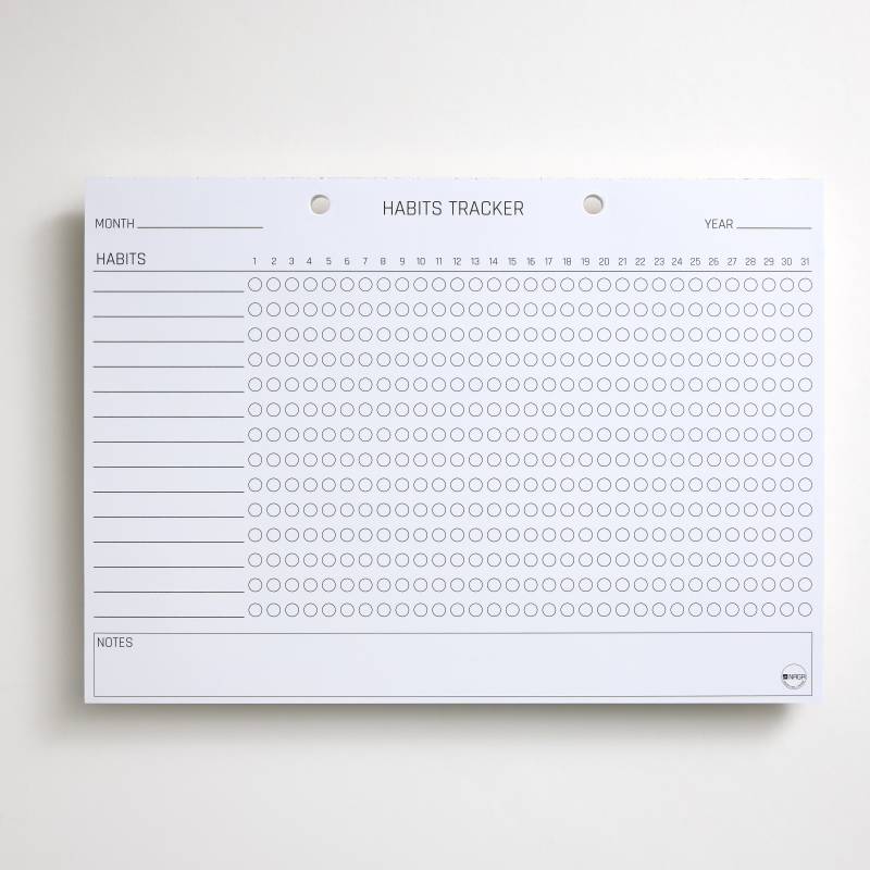 A4 Planning pad, Habit tracker, English A4 Planning pad, Habit tracker, English