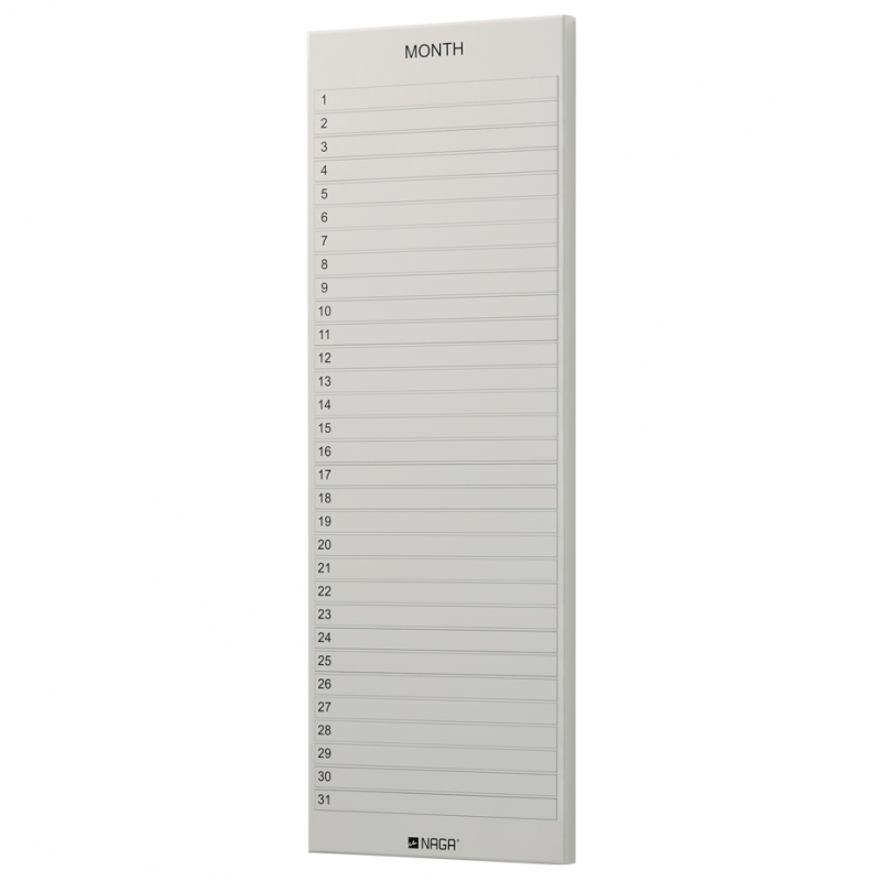 Magnetic monthly planner board 20 x 60 cm. Beige, English Magnetic monthly planner board 20 x 60 cm. Beige, English