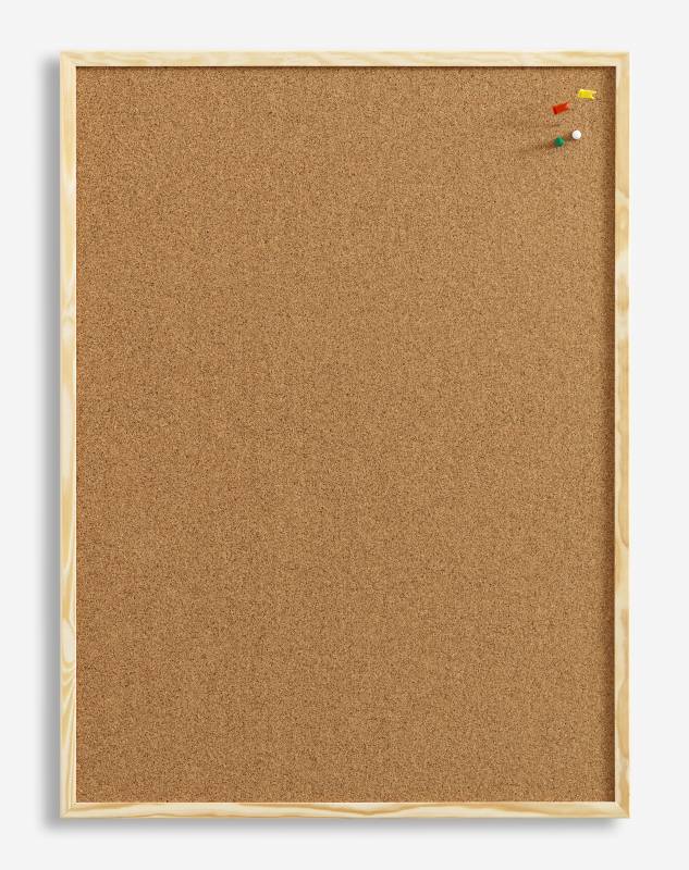 80 x 60 cm. Cork pin board. Wood frame 80 x 60 cm. Cork pin board. Wood frame