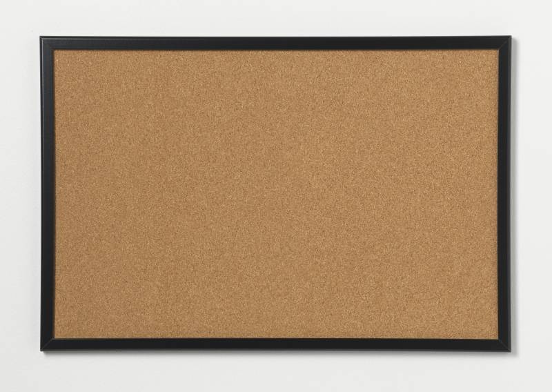 60 x 40 cm. Cork pin board. Black frame 60 x 40 cm. Cork pin board. Black frame