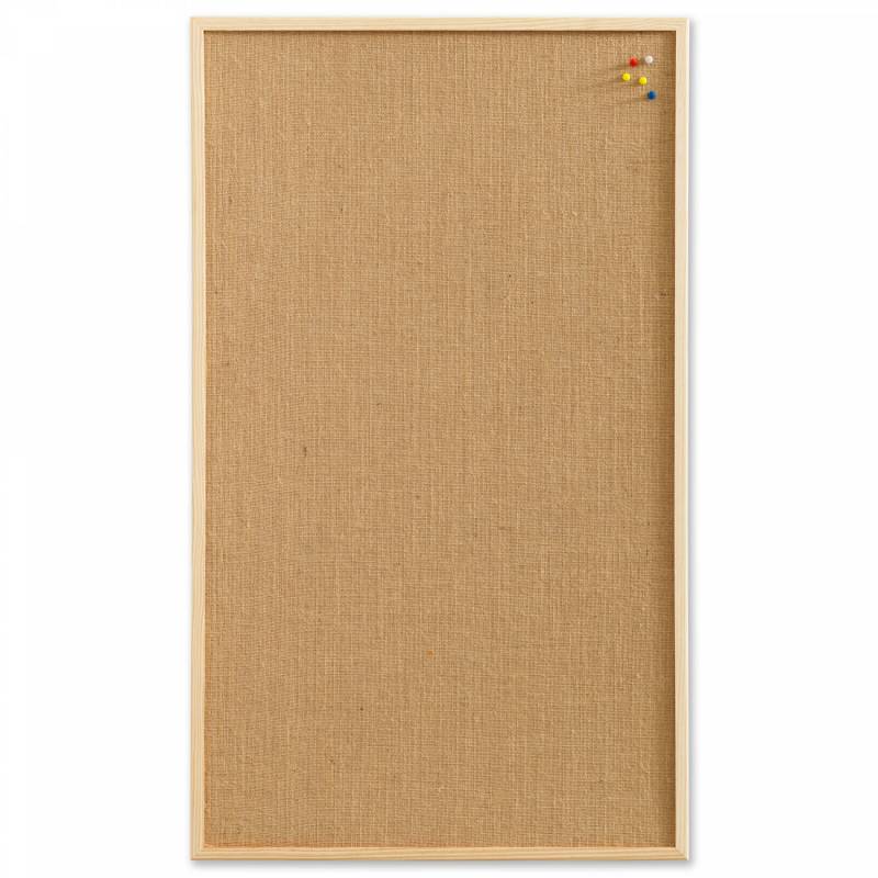 180 x 120 cm. Hessian pin board. Wood frame 180 x 120 cm. Hessian pin board. Wood frame