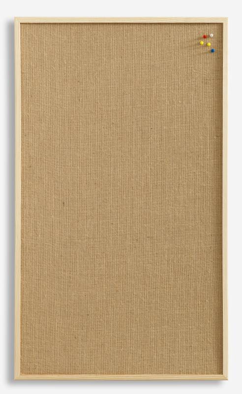 60 x 40 cm. Hessian pin board. Wood frame 60 x 40 cm. Hessian pin board. Wood frame