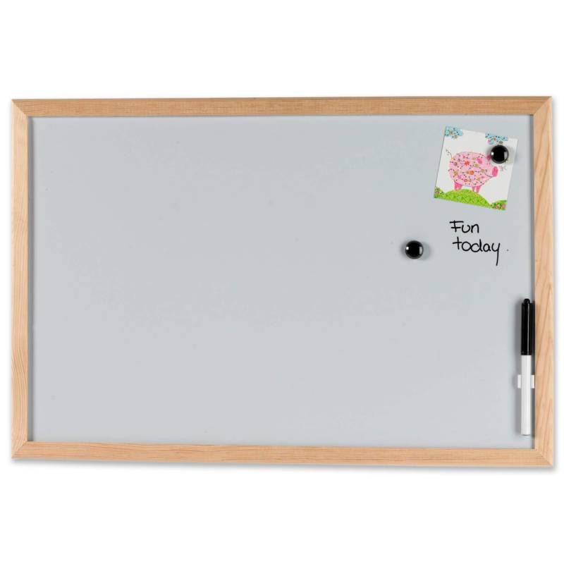 60 x 40 cm. White board. Wood frame 60 x 40 cm. White board. Wood frame