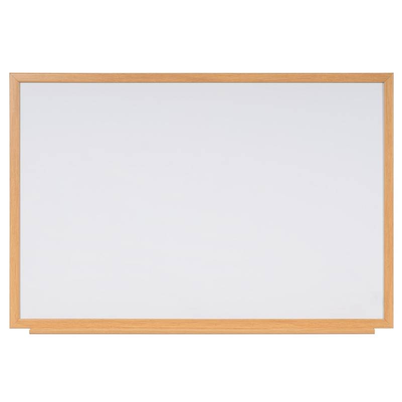 Whiteboard with Oak MDF Frame, White, 120 x 90 cm Whiteboard with Oak MDF Frame, White, 120 x 90 cm
