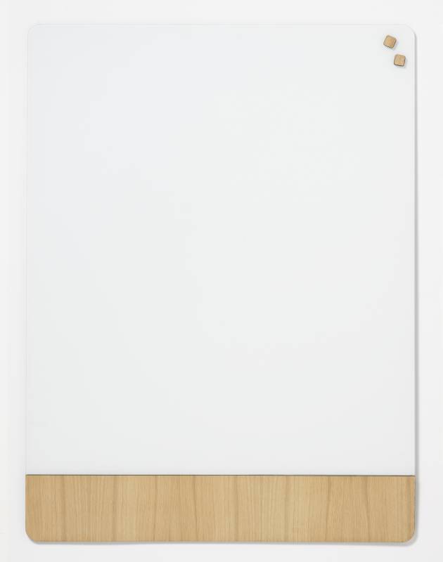 90 x 120 cm. Frosted glass white/Oak veneer Magnetic board 90 x 120 cm. Frosted glass white/Oak veneer Magnetic board