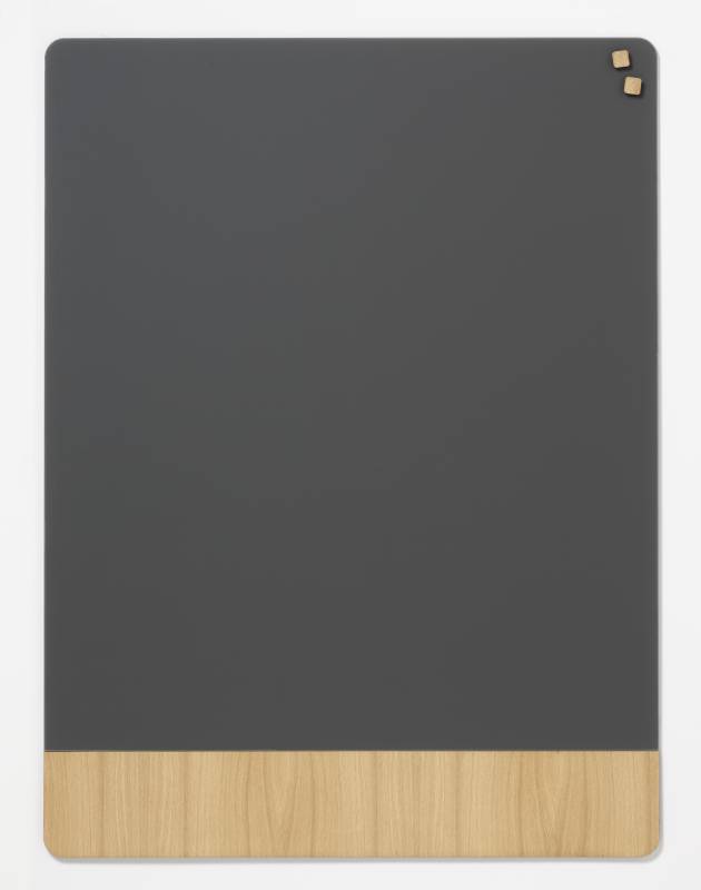 90 x 120 cm. Frosted glass gray / Oak veneer Magnetic board 90 x 120 cm. Frosted glass gray / Oak veneer Magnetic board