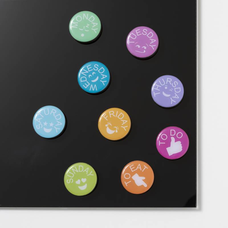 Round, weekdays magnets, Strong Round, weekdays magnets, Strong