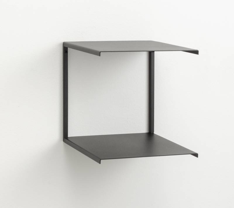 Double shelf, Black metal Double shelf, Black metal