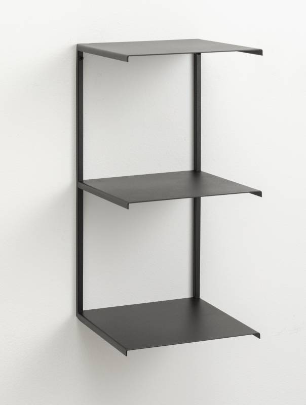 Trippel shelf, Black metal Trippel shelf, Black metal