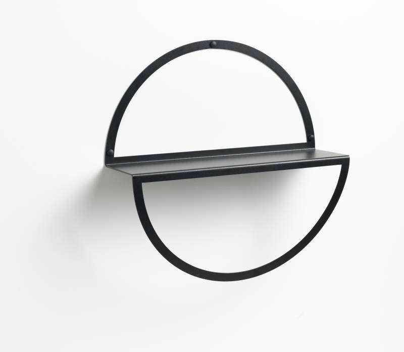 35 cm. Circle shelf, Black metal 35 cm. Circle shelf, Black metal