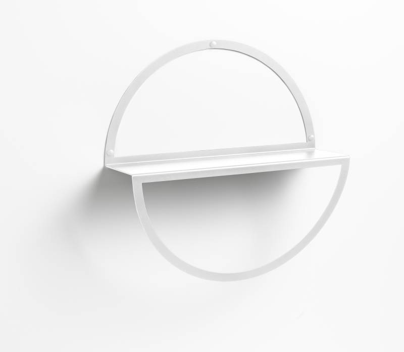 35 cm. Circle shelf, White metal 35 cm. Circle shelf, White metal