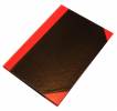 Kinabog linjeret A5 Q-Line sort/rød 80 blade 70g FSC