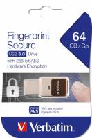 Fingerprint Secure Drive USB 3.0 64GB, Black