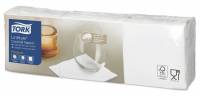 Cocktailserviet Tork Linstyle 1-lags 23cm hvid 150stk/pak