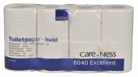 Toiletpapir Care-Ness 2-lags hvid 9,80cmx33,75m 64rul/kar